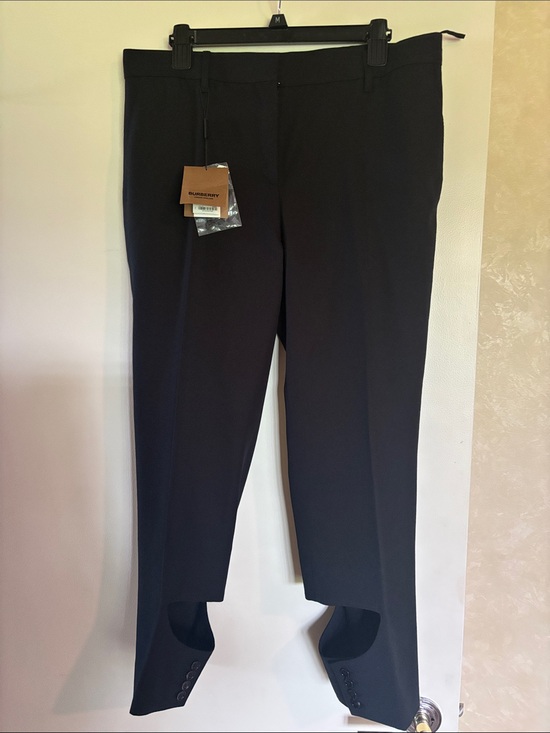 Burberry Pants - Burberry Wool Black Cropped Dress Pants for Women